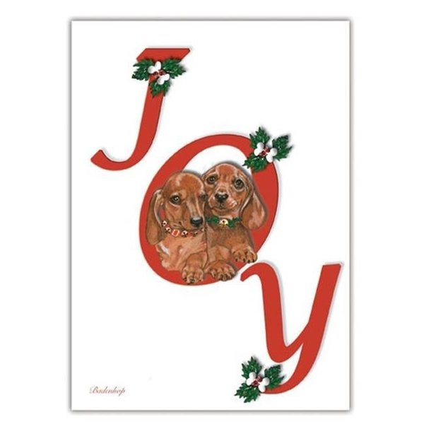 Pipsqueak Productions Pipsqueak Productions C571 Dachshunds Joy Christmas Boxed Cards - Pack of 10 C571